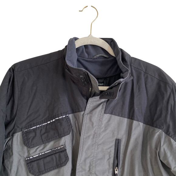 Y2K Youth LL Bean Two Tone Gray Thinsulate Nylon Full Zip Winter Coat Size 14/16 - Picture 6 of 16